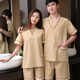 汗蒸服男女大码 汉蒸服纯棉 加肥可爱洗浴服桑拿服家居亲子情侣套装