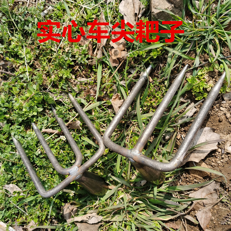 钢耙农用工具铁耙抓钩松土翻地耙花生耙园林耙刨地耙三齿耙四齿耙