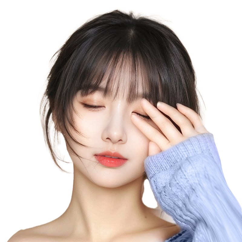 法式刘海假发片女头顶自然真发无痕假刘海蓬松高颅顶遮白发假发片