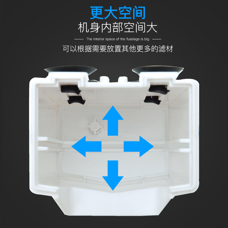 龟缸低水位过滤器小型浅水缸瀑布式超静音三合一循环水帮浦乌龟