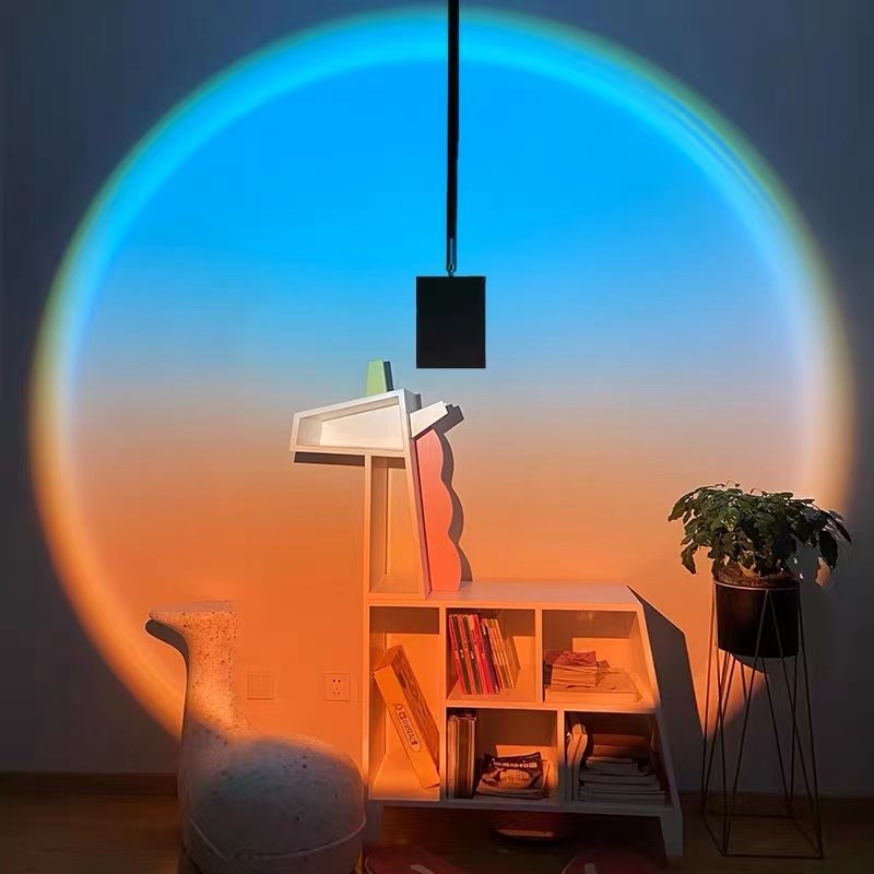 夕阳落日吊灯服装店酒吧咖啡厅悬挂可伸缩洗墙装饰氛围灯投影灯