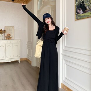 MM谢谢家大码女装胖mm收腰显瘦显高连体裤+温柔百搭披肩宽松百搭