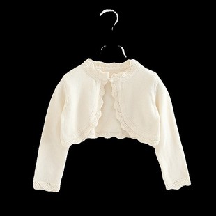 女孩毛衣披风春秋配搭礼服裙子披肩儿童针织开衫公主纱裙短款外套