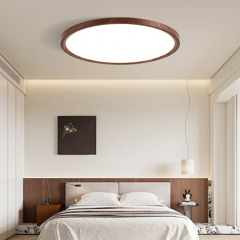 法式中古风超薄无缝隙极简卧室灯吸顶灯日式侘寂风护眼书房房间灯