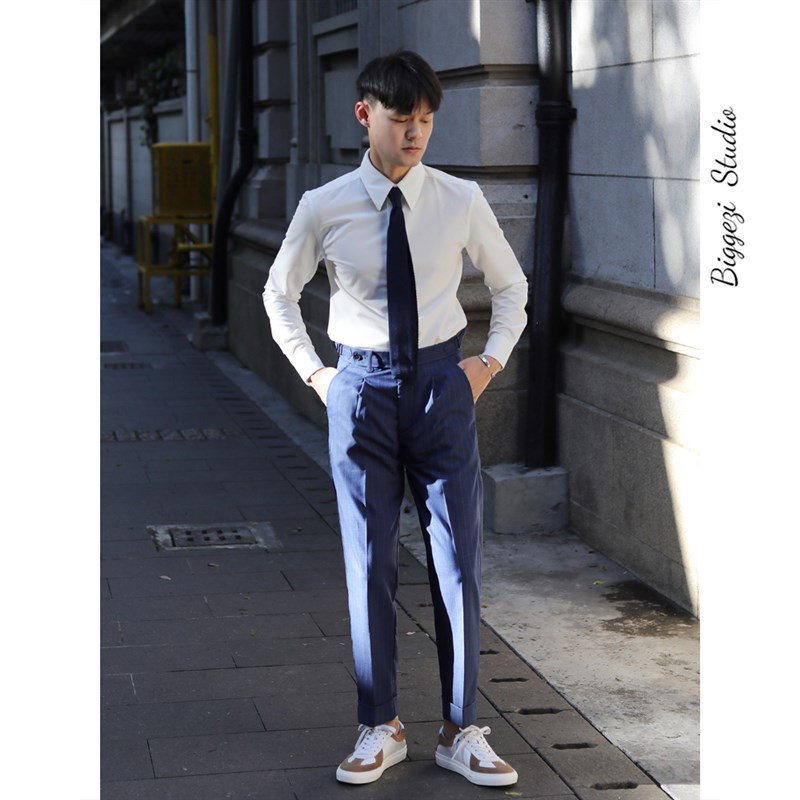 英伦风简约尖领抗皱 修身轻商务百搭基础款休闲剪刀领免烫白衬衫