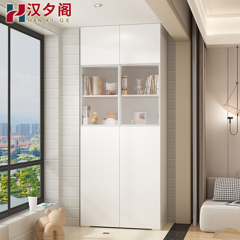 奶油风折叠床阳台柜组合午睡便捷抽拉式隐形床飘窗靠墙立柜8CH32