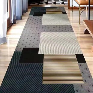 走廊过道地垫入户门门口过道脚垫子水晶绒防滑免洗门外楼道长垫子