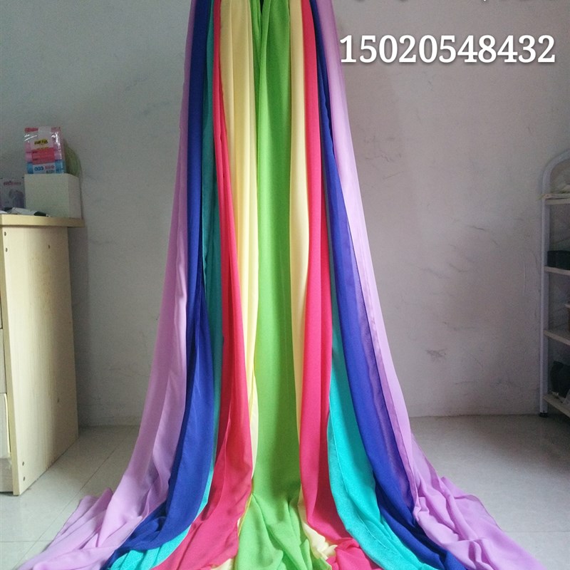 无接缝汉服披巾雪纺披帛 cos民族服装舞台表演仙女装长飘带汉服女
