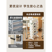 可移动桌边书架课桌书桌收纳置物架学生书房侧边桌面挂书袋书立架