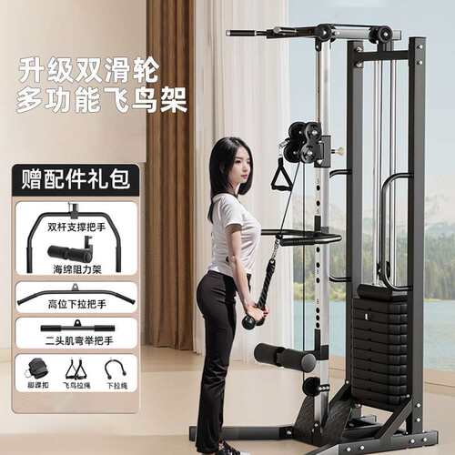 单边飞鸟龙门架高位下拉综合训练器引体向上架家用多功能健身器材