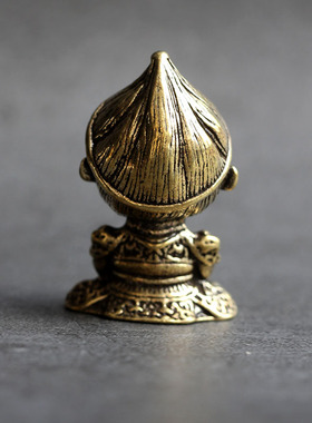 实心纯黄铜办公桌面小摆件孙悟空茶宠家居饰品工艺品礼品手把玩件