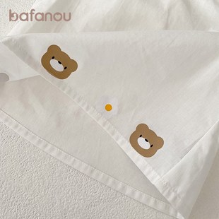 巴梵欧婴幼儿洋气小套装分体背心外出服简约百搭女宝宝夏季两件套