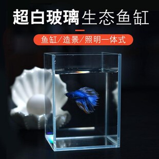 斗鱼缸超白玻璃小型迷你桌面生态缸泰斗国斗巨斗鱼缸办公室创意缸