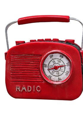 美式摆设家居装饰品复古做旧工艺老式电视收音机咖啡店奶茶店摆件