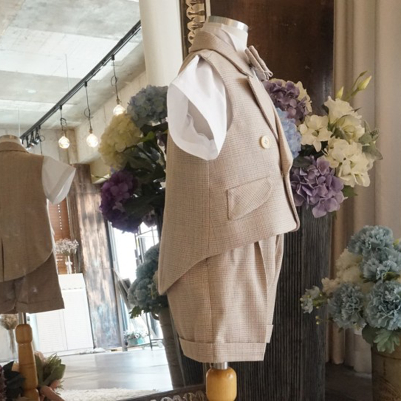 儿童西装套装男童礼服周岁男宝燕尾服花童英伦风小西装演出服生日