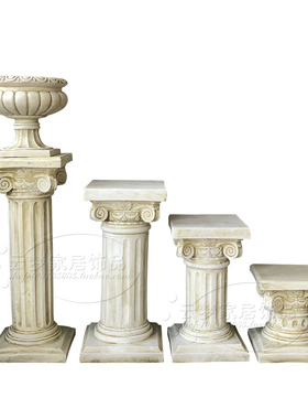 欧式婚庆路引道具户外石膏方形罗马柱子花架花盆底座落地装饰摆件
