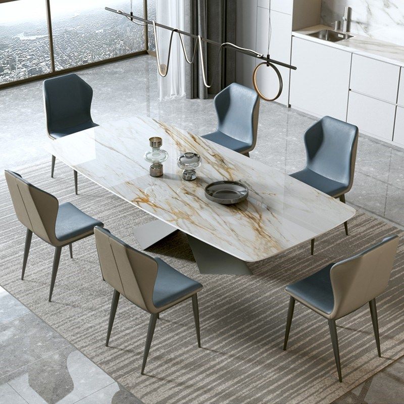 岩板餐桌轻奢风网红长方形超晶大理奢石餐桌椅家用小户型吃饭桌子,住宅家具,岩板餐桌,淘宝优惠券,粉丝福利购,淘宝优惠卷