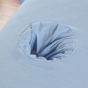 水洗棉加厚美容院床单开洞按摩美体推拿床通用纯棉带洞可水洗床罩