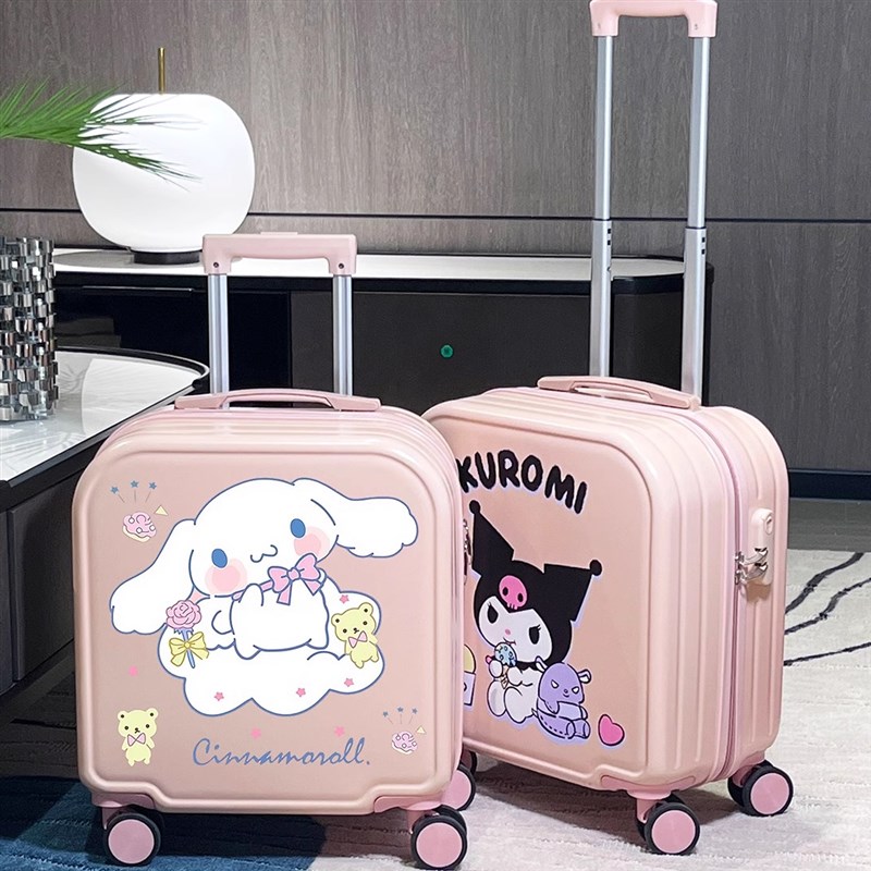 儿童行李箱女孩小型轻便18寸登机小F学生拉杆箱卡通可坐旅行密码