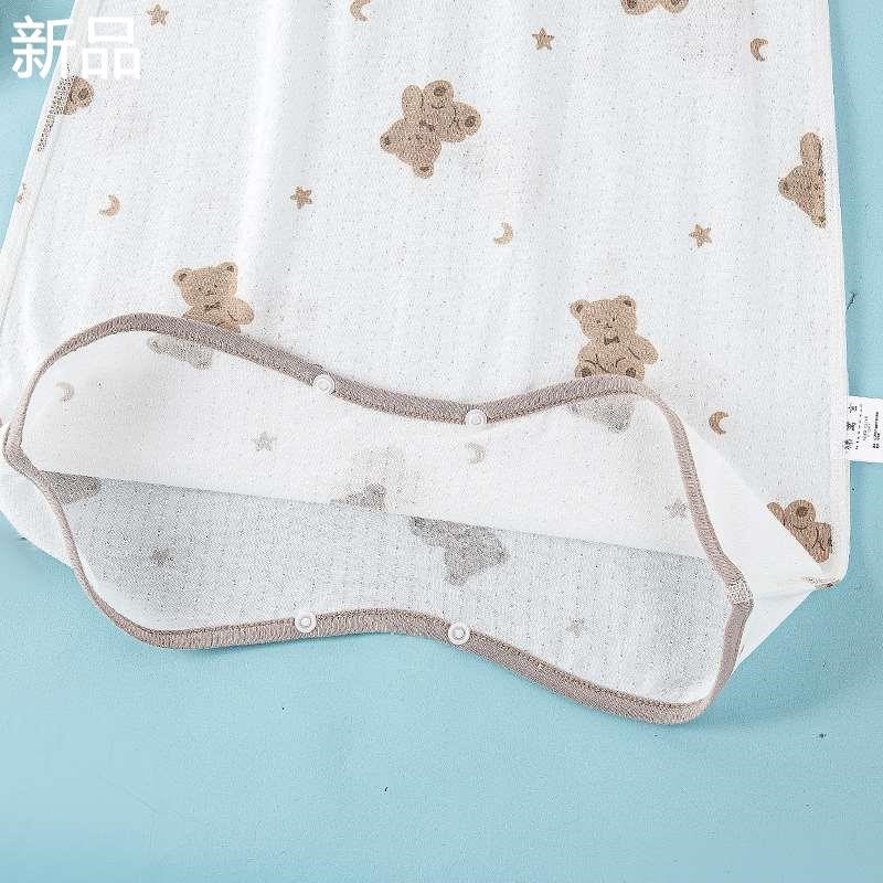 儿童睡裙夏季薄款竹n棉男童睡袍宝宝睡衣护肚女背心连体家居空新