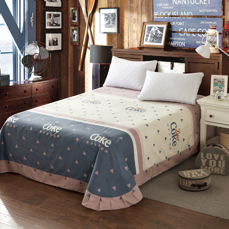 100%全棉生态磨毛床单单件加厚秋冬保暖床品加大纯棉布料被单亲肤