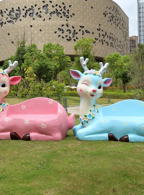 卡通动物座椅雕塑户外园林景区装饰花园幼儿园游乐园休闲坐凳摆件