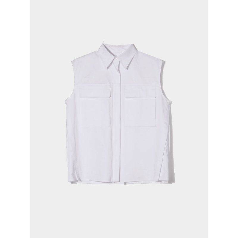 CAGLIARI EXCHANGE/卡利亚里无袖拉链衬衫4002105