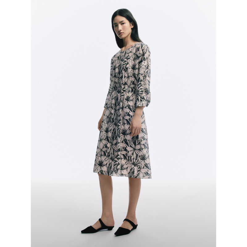 CAGLIARI EXCHANGE/卡利亚里弹力收腰印花连衣裙4107024