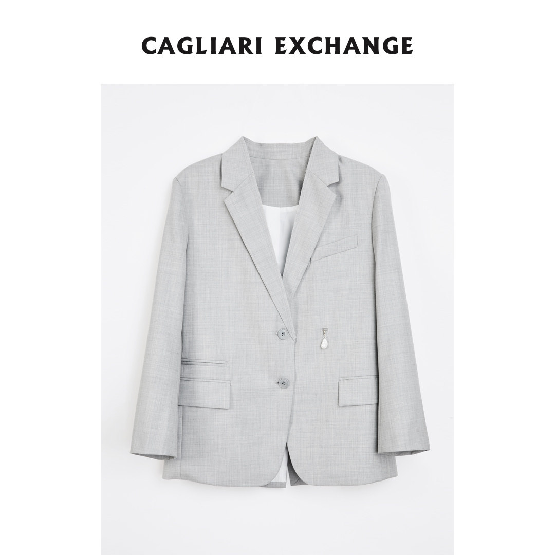 CAGLIARI EXCHANGE/卡利亚里精纺灰色绅士西服4403219图片