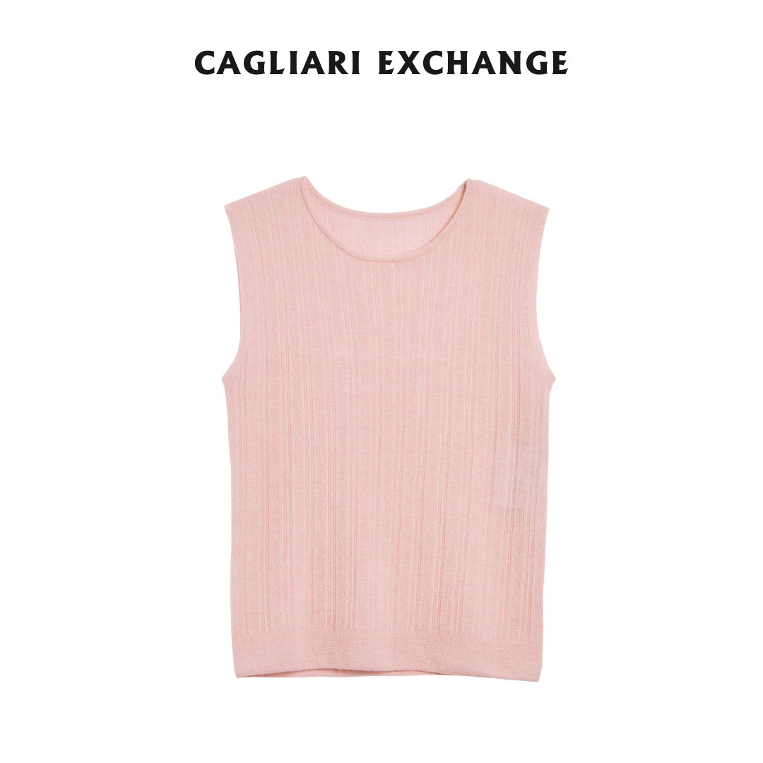 CAGLIARI EXCHANGE/卡利亚里零压超幼马海毛圆领背心4414006图片