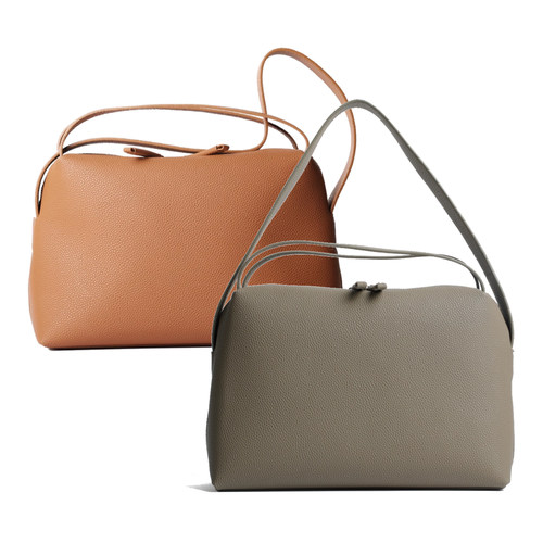 卡利亚里牛皮双手提带单肩中号包