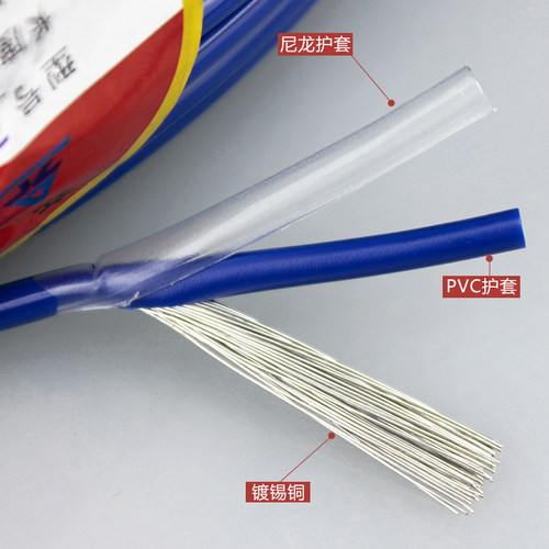 包邮fvn1.5尼龙护套地感线圈1.0平方 19根0.26高速路专用耐高温线