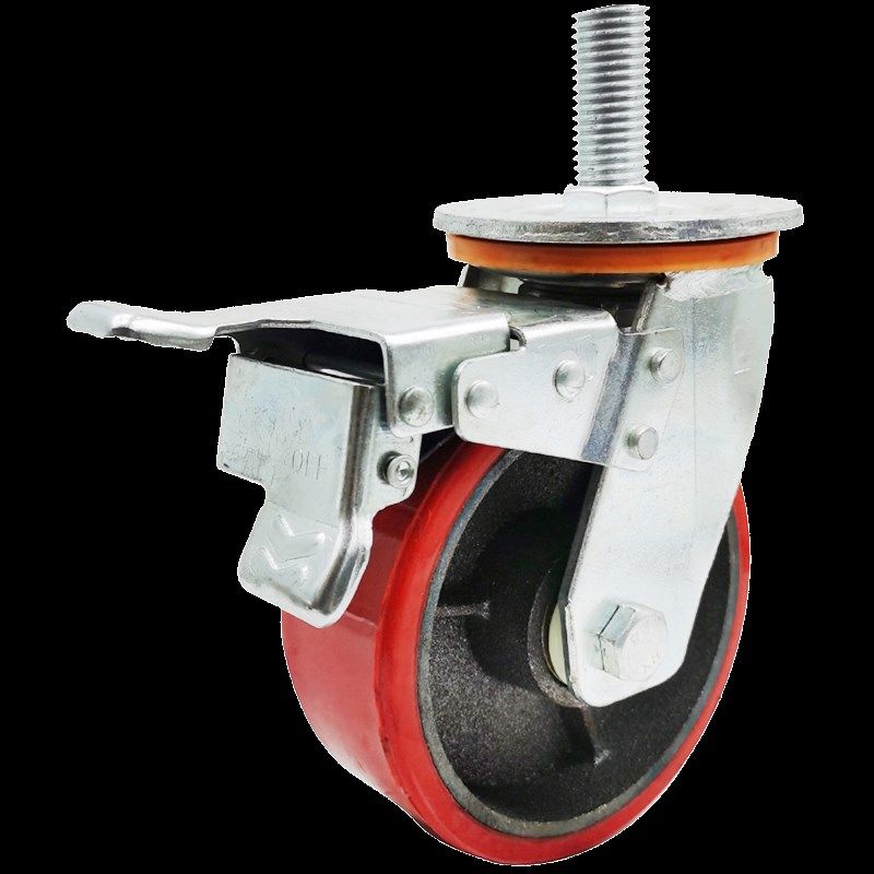 加长丝杆轮铁芯万向轮M16螺纹机械重型刹车M20脚轮子可定制,基础建材,脚轮/万向轮,淘宝优惠券,粉丝福利购,淘宝优惠卷