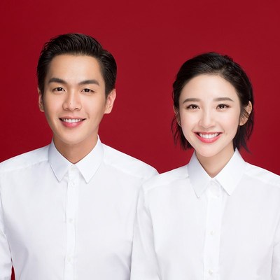 结婚登记照情侣装夏季白衬衫领证衣服证件拍照定制工作装白色衬衣