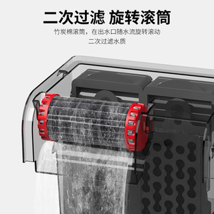 鱼缸过滤器三合一循环水泵小型专用坯布挂壁式净水系统过滤水泵