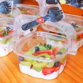 六一儿童节千层慕斯蛋糕手提盒花篮网红巴斯克透明甜品烘焙包装 盒