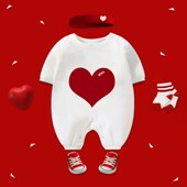 一家三口四口姐弟装 T恤母女装 童装 爱心短袖 婴儿夏款 不一样亲子装