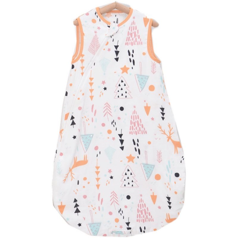 婴儿睡袋夏季薄款宝宝背心无袖纱布纯棉幼儿童防踢被神器四季通用