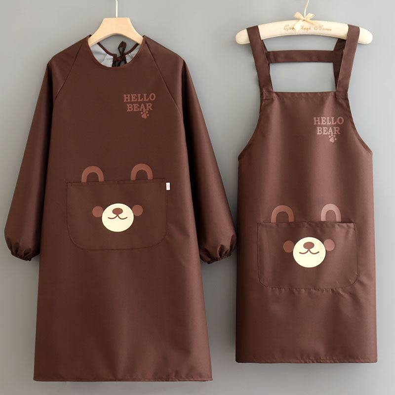 新款防水长袖围裙家用厨房做饭防油时尚女罩衣餐饮专用工作服定制,家庭/个人清洁工具,围裙,淘宝优惠券,粉丝福利购,淘宝优惠卷