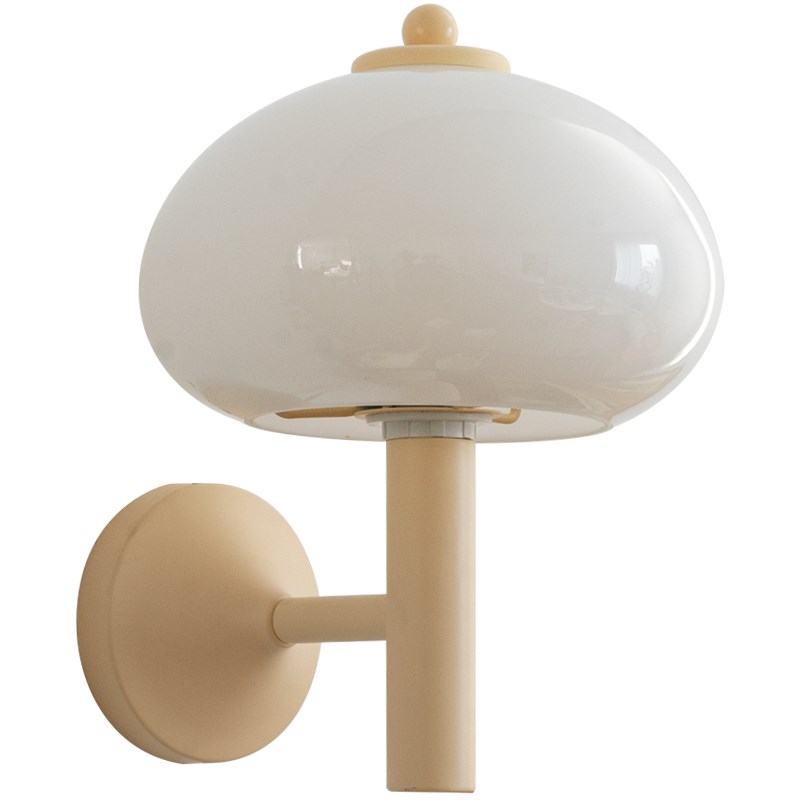 zoxy佐夕 中古蘑菇小壁灯 复古侘寂风儿童房灯日式实木床头墙壁灯