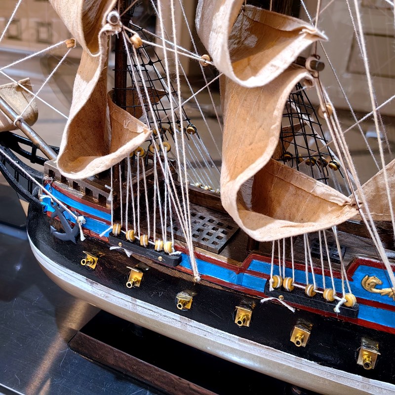 欧式船一帆风顺帆船模型摆件实木个性船家居装饰品轻奢生日礼物