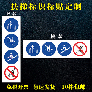 磨砂透明自动扶梯电梯安全须知注意事项禁止倚靠禁止攀爬电梯须知