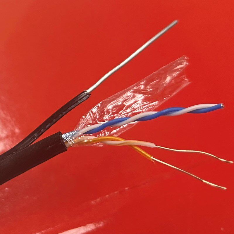 电信纯铜双绞四芯05电话线网线无氧铜室外4芯带钢铁丝电话线200米