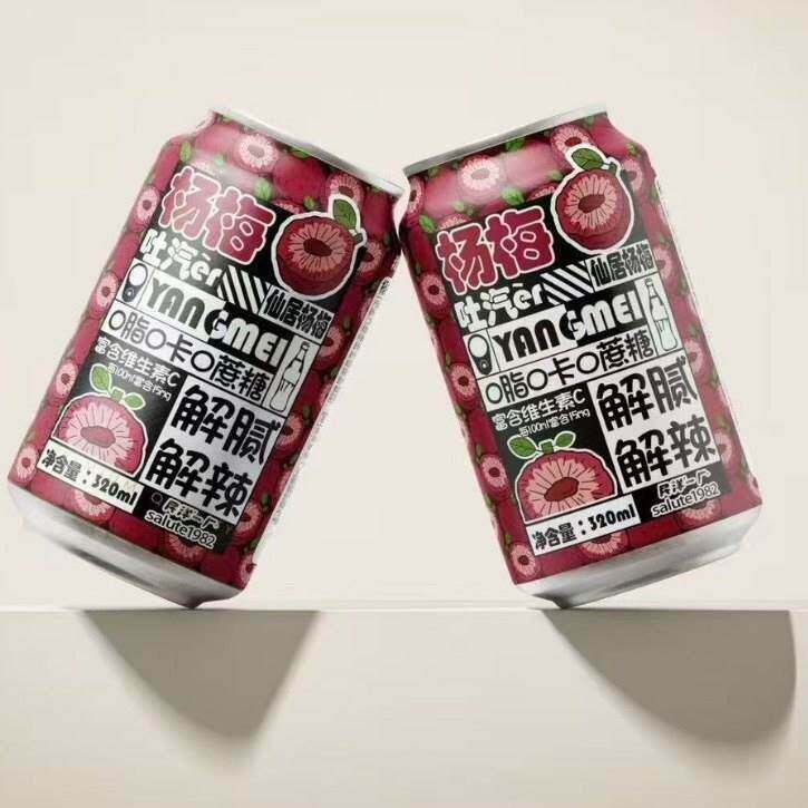 【新品冲量价】杨梅味气泡水整箱罐装碳酸饮料夏季饮品下午茶解渴