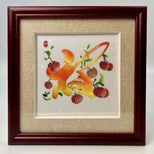 包邮 广绣粤绣 广州特色礼品 广府文化礼品 纯手工刺绣 福荔