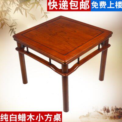 小方桌实木桌子家用边几小户型日式矮桌韩式仿古茶桌现代中式茶几
