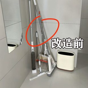 扫把壁挂卫生间拖把神器固定挂钩文化吸盘收纳挂架创意餐具夹壁挂