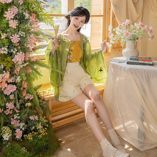 汉服女明制圆领衫改良裙裤汉元素