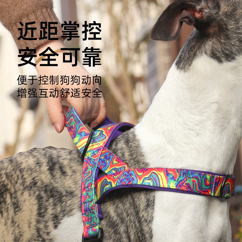 狗狗牵引绳中型犬马鞍狗胸背柯基柴犬防挣脱背心式外出专用遛狗绳