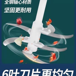 绞肉破壁一体机家用可绞肉六叶刀片可以打肉的打粉和面多功能料理
